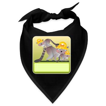 NAMENSGESCHENKE HAUSBAU - Bandana - Schwarz - Vorne