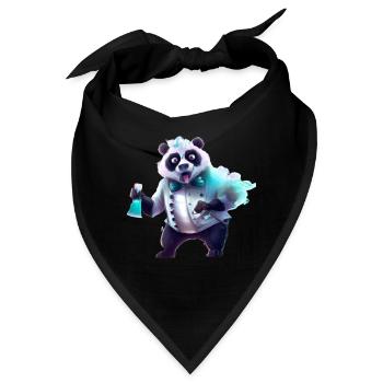 Panda-Wissenschaftler - Bandana - Schwarz - Vorne