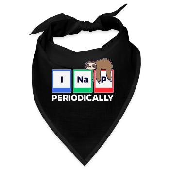 Schlafen Tier Humorvoll Statement Faultier Urwald - Bandana - Schwarz - Vorne
