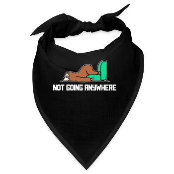 Faultier Faul Statement Tier Müde Schlafen Urwald - Bandana - Schwarz - Vorne