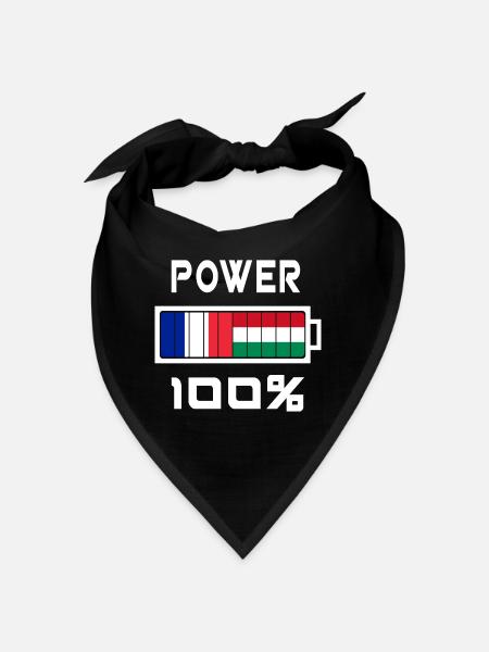La Hongrie et France Power 100 % - Bandana - noir