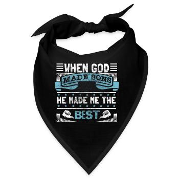 Bester Sohn Vater Geschenk - Bandana - Schwarz - Vorne
