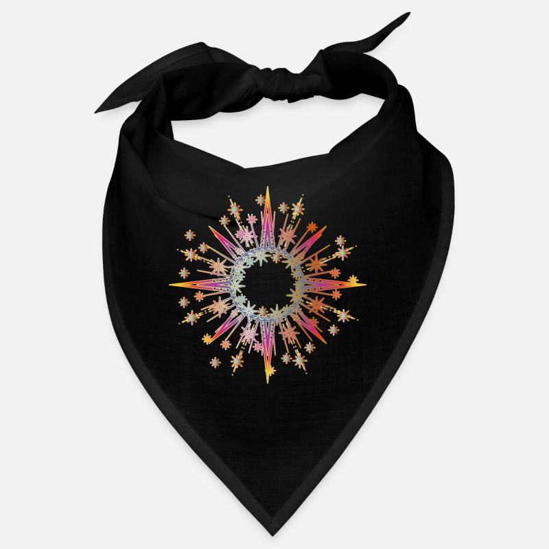 funkelnder und strahlender Stern als Rahmen Bandana