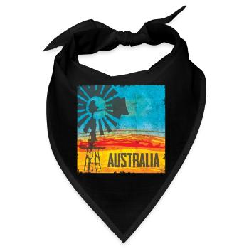 Australien Windrad Vintage Design - Bandana - Schwarz - Vorne