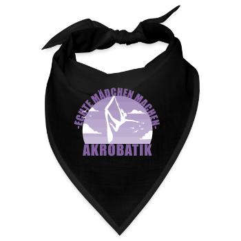 Echte Mädchen machen Akrobatik! Geschenk - Bandana - Schwarz - Vorne