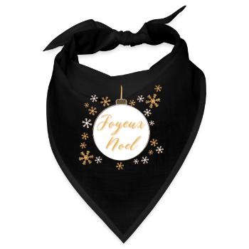 Weihnachtskugel "Frohe Weihnachten" - Bandana - Schwarz - Vorne