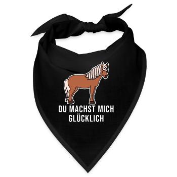 Pferde Cool Statement Pferdenarr Isländer - Bandana - Schwarz - Vorne