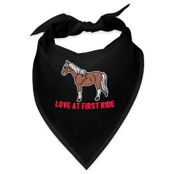 Reiten Cool Islandpferde Statement Pferdeliebe - Bandana - Schwarz - Vorne
