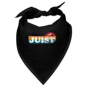 Insel Juist Ostfriesland - Bandana - Schwarz - Vorne