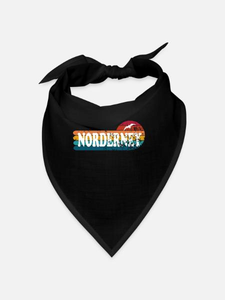 Insel Norderney Ostfriesland - Bandana - Schwarz - Vorne