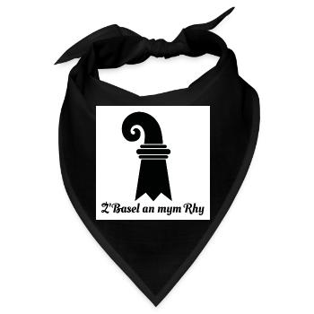 Basel am Rhein - Bandana - Schwarz - Vorne
