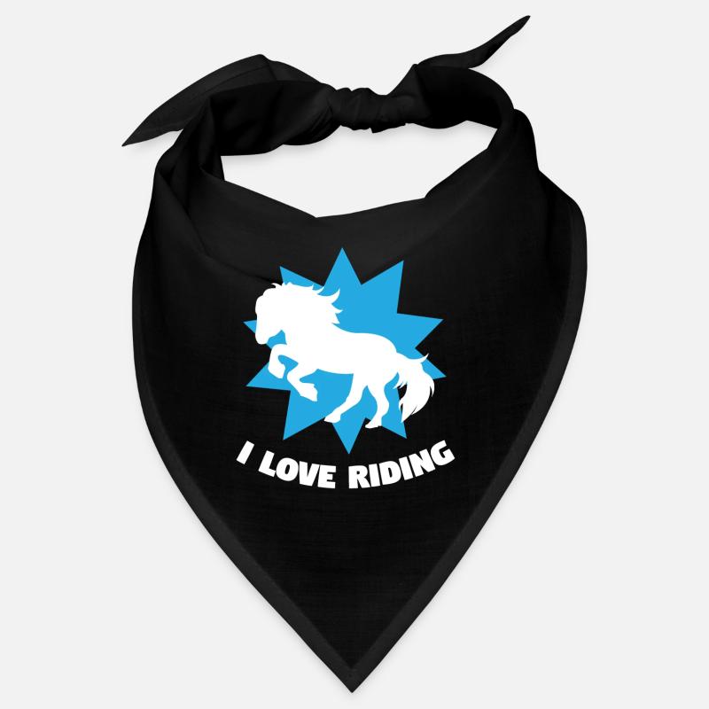 Chevaux Equitation Déclaration Chevaux islandais Amour Cheval - Bandana - noir