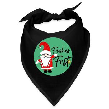 Frohes Fest - Bandana - Schwarz - Vorne