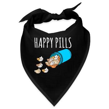Pocket Persian Cute Feline Feral Meow Pet Animals - Bandana - Schwarz - Vorne