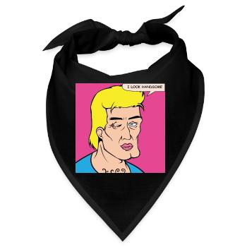 Pop-Art Selbstlob im Comicstil - Bandana - Schwarz - Vorne