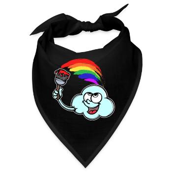 Lustig Lgbt Homo Regenbogen Bisexuell Transgender - Bandana - Schwarz - Vorne