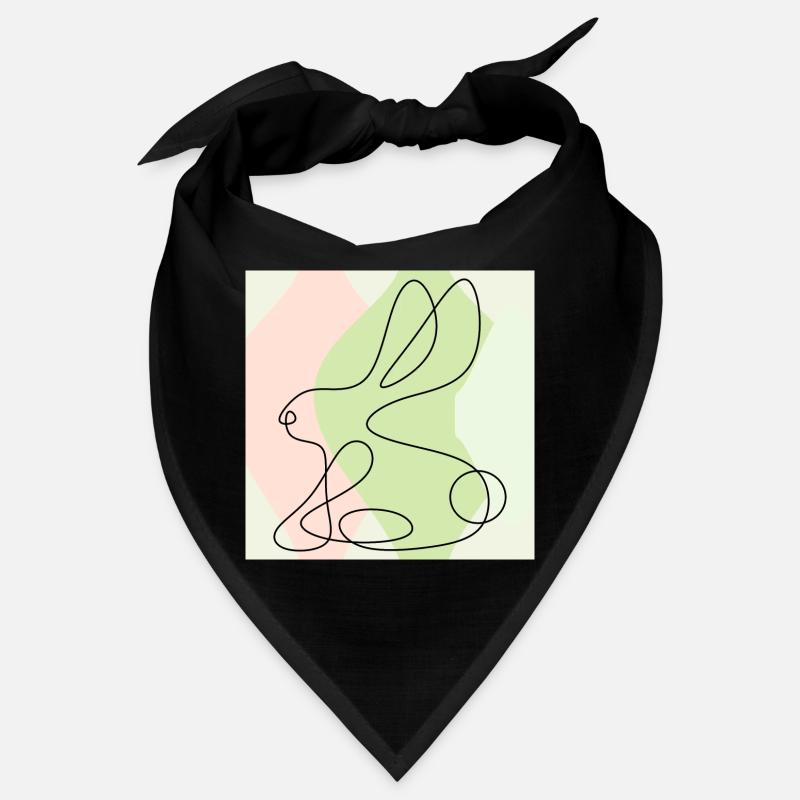 DESSIN AU TRAIT DU LAPIN DE PÂQUES Bandana