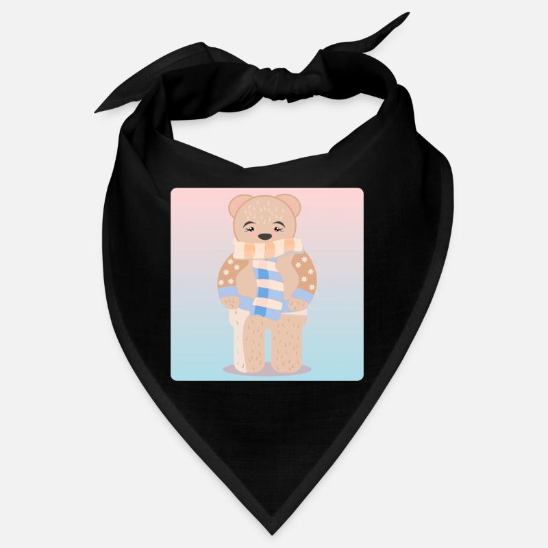 Mignon ours brun d’hiver - ILLUSTRATIONS ANIMALES Bandana
