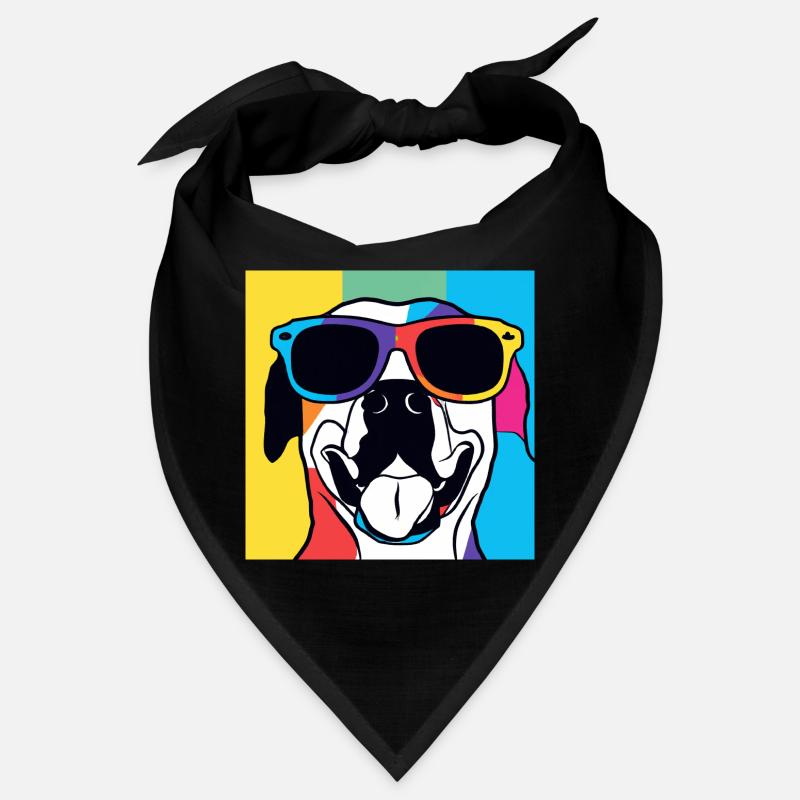 Lebendige Sunglass Pup Pop Pop Art Bandana