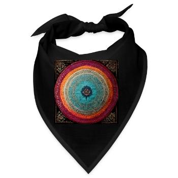 Boho Mandala Abstract - Bandana - Schwarz - Vorne