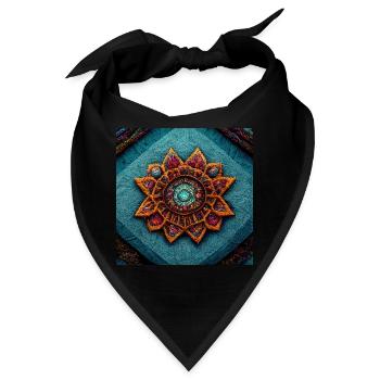 Boho Mandala Abstract - Bandana - Schwarz - Vorne