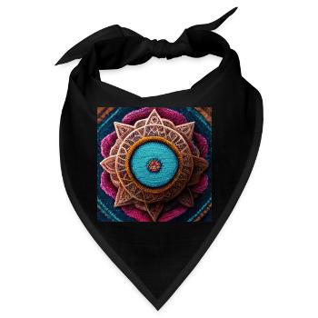 Boho Mandala Abstract - Bandana - Schwarz - Vorne