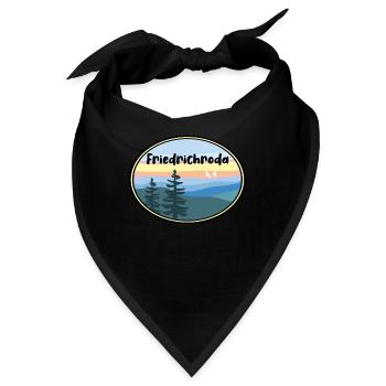 Friedrichroda Landschaft - Bandana - Schwarz - Vorne