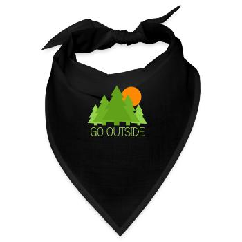 go outside - Bandana - Schwarz - Vorne