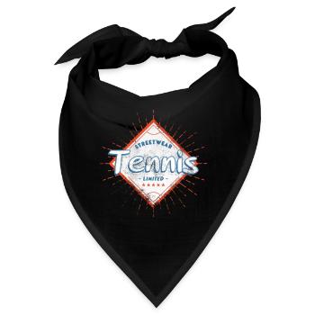 Tennis Vintage Retro Tennisspieler Spieler Sport - Bandana - Schwarz - Vorne