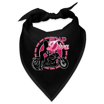 road diva girl Motorrad ride fast Motorräder toure - Bandana - Schwarz - Vorne