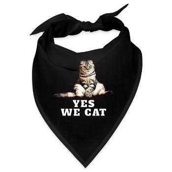 Katze – Yes We Cat - Bandana - Schwarz - Vorne