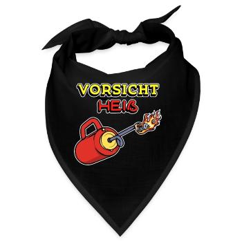 Feuerwehr Feuer Statement Brennen Brandschutz - Bandana - Schwarz - Vorne