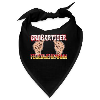 Feuerwehrmann Lebensretter Feuerwehr Statement - Bandana - Schwarz - Vorne