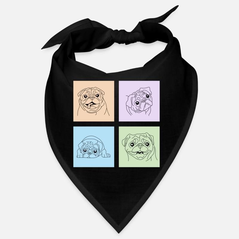 Pastell Mops Squad - The Cute and the Cuddly Bandana