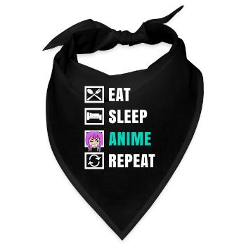Cool Anime Comic Manga Zeichentrick Cosplay Spruch - Bandana - Schwarz - Vorne