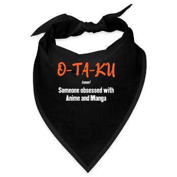 Otaku Anime Manga Statement Japanisch Popkultur - Bandana - Schwarz - Vorne