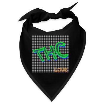 THC - LOVE - Abbild - 2023 - Bandana - Schwarz - Vorne