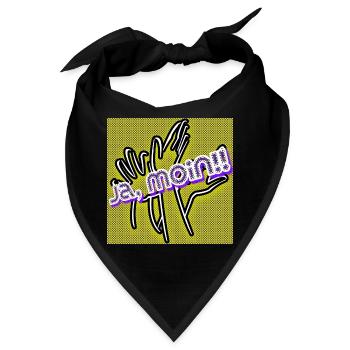 Ja, Moin!! (Ja,guten Morgen) Slang - Abbild - 2023 - Bandana - Schwarz - Vorne