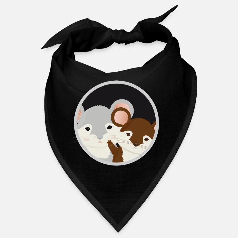 Deux souris mignonnes ensemble dans le trou de la souris Bandana
