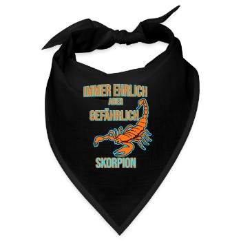 Skorpion Sternzeichen - Bandana - Schwarz - Vorne