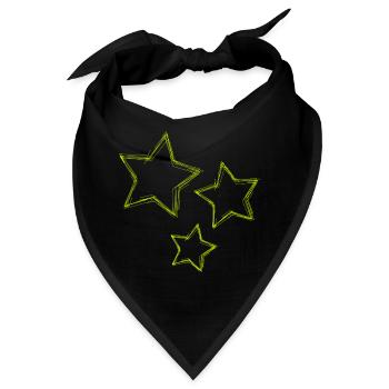 STERN. STERNE. STERN. STERNE. FEST. JAHRESTAG - Bandana - Schwarz - Vorne