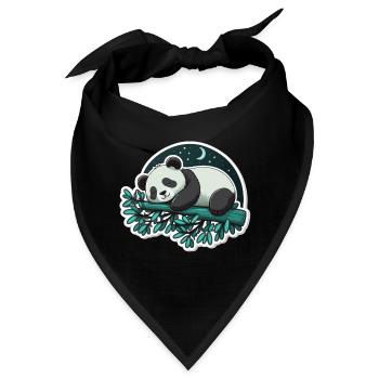 Sleeping Panda - Bandana - Schwarz - Vorne