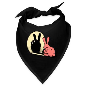 FRIEDLICHES KANINCHEN - Bandana - Schwarz - Vorne