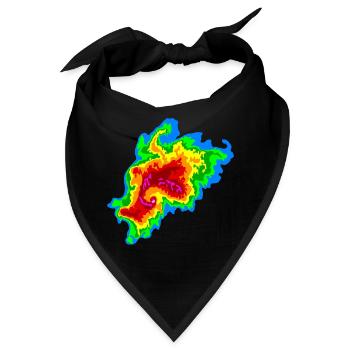 Joplin Superzelle, Tornado, Radar, Sturmjäger - Bandana - Schwarz - Vorne