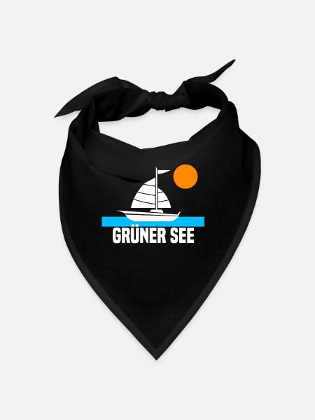 Grüner See - Bandana - Schwarz - Vorne