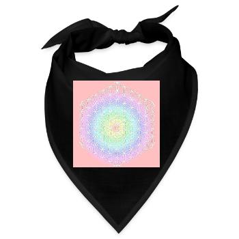 Blume des Lebens Herzschlag - 5. Dimension - Bandana - Schwarz - Vorne