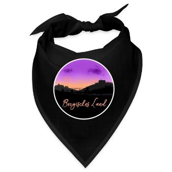 Bergisches Land Fine Skyline - Bandana - Schwarz - Vorne