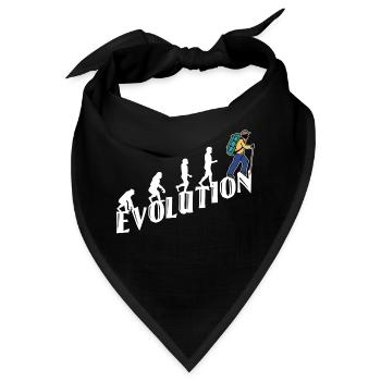 Evolution Wanderer Wandern Wanderung Bergwanderung - Bandana - Schwarz - Vorne