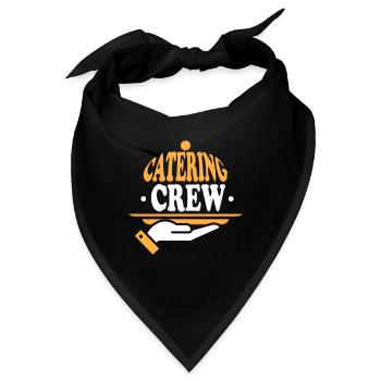 Catering Crew Caterer Essen servieren Service Team - Bandana - Schwarz - Vorne