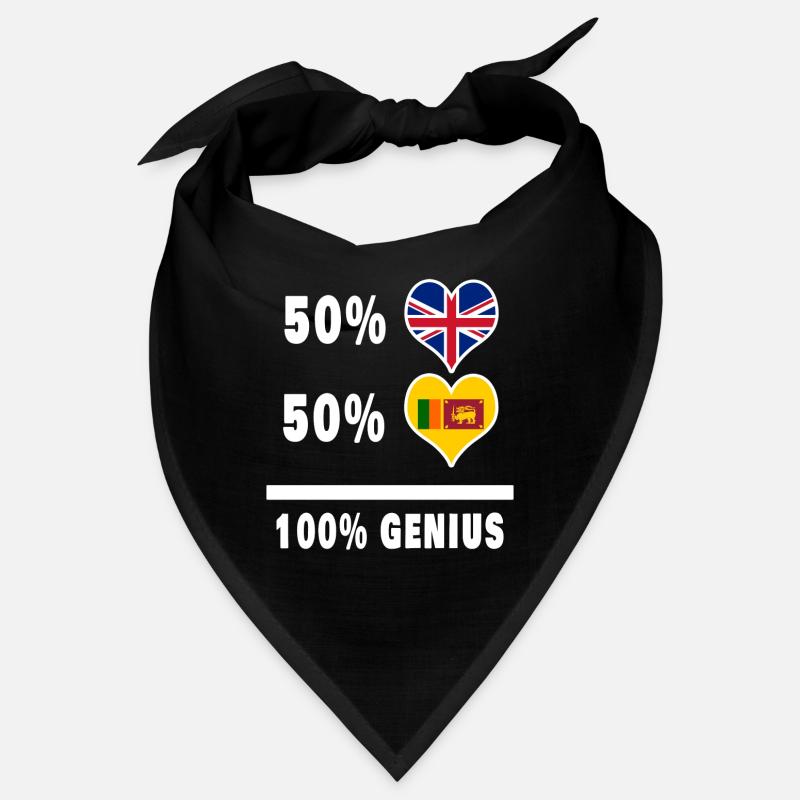 Sri Lanka und Großbritannien 100% Genius Flagge Bandana